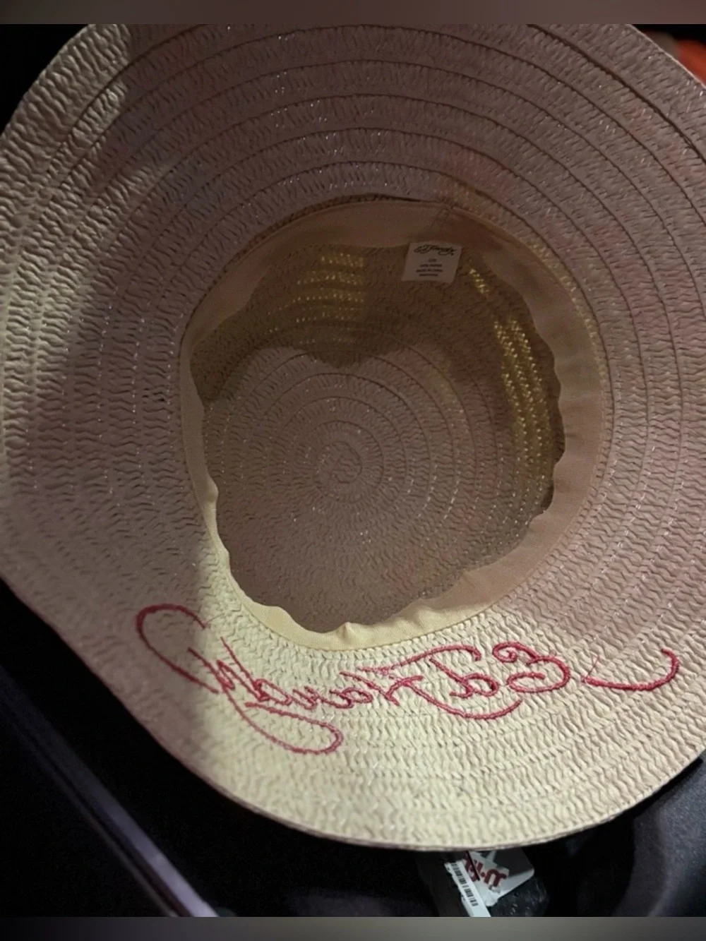 Ed Hardy Floppy Straw Sun Hat NWT